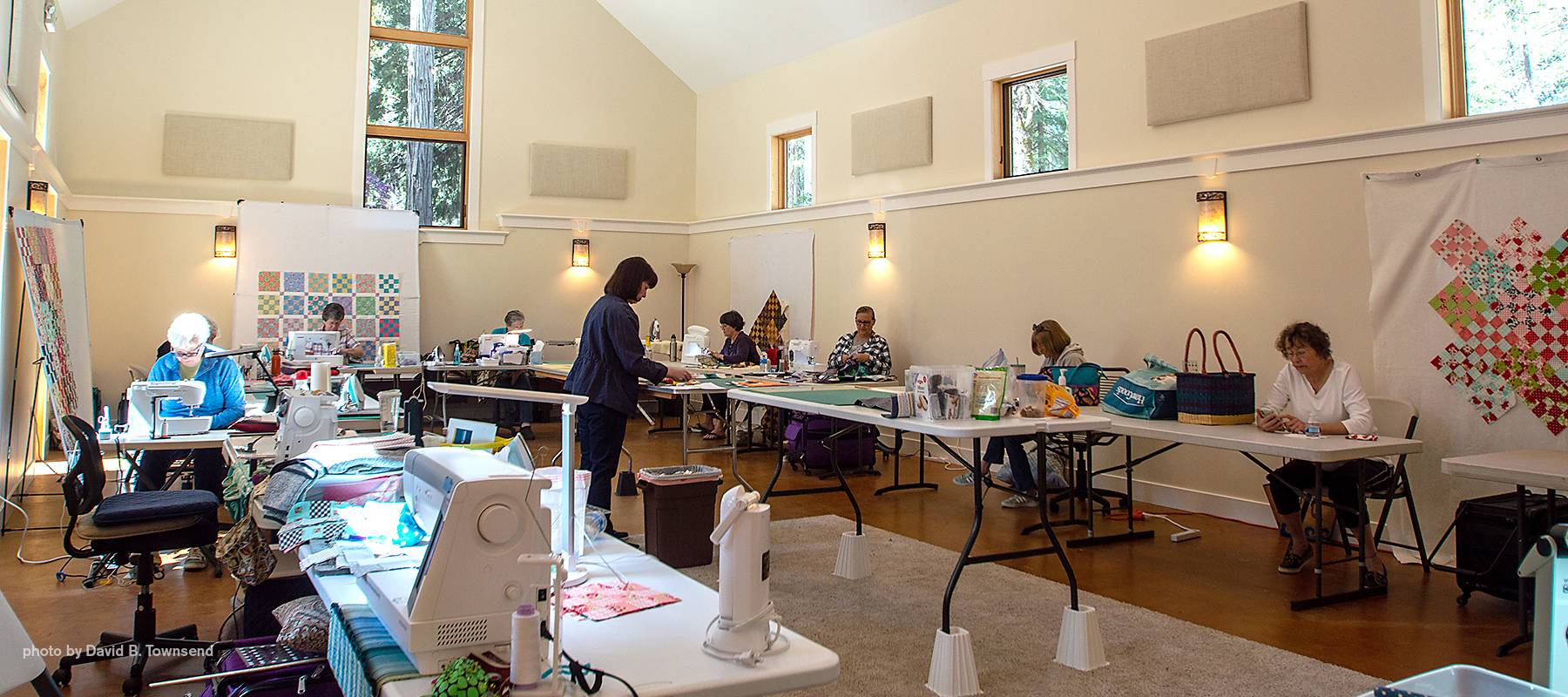 Quilting in Lg Conference Room